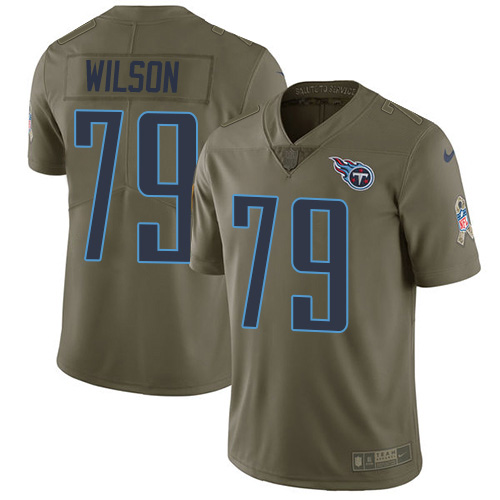Nike Titans #79 Isaiah Wilson Olive Youth Stitched NFL Limited 2017 Salute To Service Jersey